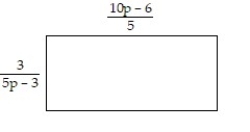 Solve the problem. -Find an expression that represents the area of the rectangle. Give the simplified form.