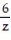 Solve the formula for the specified variable. -6x +   =   for z