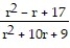 Find the numerical value of the rational expression for the given value of r. - , r = -1