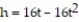 Solve the problem. Round to the nearest tenth, if necessary. -If an object is thrown upward with an initial velocity of , its height after t sec is given by . Find the maximum height attained by the object. (The object will attain maximum height exactly at the halfway point in terms of the time t, where t = 0 is at the beginning of the object's flight, and the final time is when the object hits the ground.)