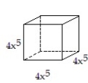 <strong>Solve the problem. -Find an expression that represents the volume of the figure. </strong> A) 96 B) 12 C) 64 D) 64
