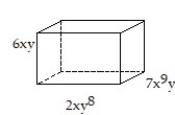 <strong>Solve the problem. -Find an expression that represents the volume of the figure. </strong> A) 14 B) 84 C) 84 D) 84