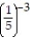<strong>Choose the one alternative that best completes the statement or answers the question.Evaluate the expression. - </strong> A) 125 B) C) -125 D)