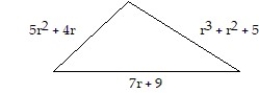 Provide an appropriate response. -Find a polynomial that represents the perimeter.
