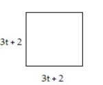 Solve the problem. -Determine a polynomial that represents the area of the figure.