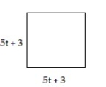 Solve the problem. -Determine a polynomial that represents the area of the figure.  