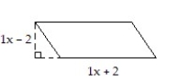 Solve the problem. -Determine a polynomial that represents the area of the figure.
