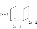 Solve the problem. -Find a polynomial that represents the volume of the cube.