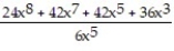 Choose the one alternative that best completes the statement or answers the question.Perform the division. Write the answer with positive exponents. - 