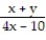 Evaluate the expression for the given values. If necessary, round to the nearest tenth. - x = 6, y = 5