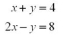 Use the graphical method to solve the following pair of equations.  <div style=padding-top: 35px> 