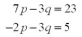 Use the graphical method to solve the following pair of equations.  <div style=padding-top: 35px> 
