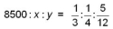 Solve the following proportion for the unknown quantities: