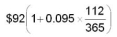 Evaluate the following accurate to the nearest cent:  <div style=padding-top: 35px> 
