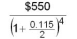 Evaluate the following accurate to the nearest cent:  <div style=padding-top: 35px> 