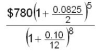 Evaluate the following accurate to the nearest cent:  <div style=padding-top: 35px> 