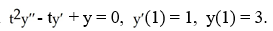 <strong>Solve the initial-value problem  </strong> A) y = 3t - 2t ln t B) y = 4t - 3t ln t C) y = 3t + 2t ln t D) y = 3t + 2 ln t E) y = 3t - t ln t <div style=padding-top: 35px> 