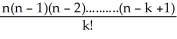 <strong>Let k and n be integers such that 1 k n. Find the dimension of the vector space of all k-forms on .</strong> A) B) n C) k D) n - k E) n(n - 1)(n - 2).....(n - k +1)