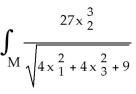 Find d (x), where M is the 2-manifold in given parametrically by , sin(2 ), 3 ) for 0 ≤ ≤ 1, 0 ≤ ≤ 1.