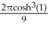 <strong>Find the 2-volume of the 2-manifold in given parametrically by for 0 \le u \le 1, 0 \le v \le \pi .</strong> A) sinh(2) B) sinh(2) + \pi C) \pi (1) D) 0 E)