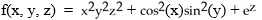 <strong>Verify that the vector field F = (2x y<sup>2</sup>z<sup>2</sup> - sin(x)sin(y)) i + (2 x<sup>2</sup>y z<sup>2</sup>+ cos(x)cos(y)) j + (2x<sup>2</sup>y<sup>2</sup> z + ) k is conservative and find a scalar potential f(x, y, z) for it that satisfies f(0, 0, 0) = 1. </strong> A) B) f(x, y, z) = + cos(x)sin(y) + + 1 C) f(x, y, z) = + sin(x)cos(y) + + 1 D) f(x, y, z) = + cos(x)sin(y) + E) f(x, y, z) = xyz + cos(x)sin(y) +