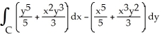 <strong>Use Green's Theorem to compute the integral clockwise around the circle of radius 3 centred at the origin.</strong> A) 18 \pi B) 9 \pi C) 127 \pi D) 243 \pi E) 0
