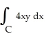 <strong>Use Green's Theorem to compute the integral counterclockwise around the square with vertices at (4, 2), (4, 5), (7, 5), and (7, 2).</strong> A) -198 B) -210 C) -126 D) -72 E) -21