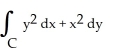<strong>Evaluate clockwise around the triangle with vertices (0, 0), (3, 0), and (3, 3).</strong> A) 27 B) 9 C) -9 D) -27 E) 0