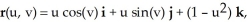  Let F = -y i + x j + z k. Use Stokes's Theorem to find the flux of  \textbf{          curl F}  upward through the paraboloid   where u    [0, 1] and v    [0, 2  \pi ]. 