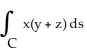 <strong>Evaluate the line integral along the first octant part of y = , z + y = 1 from (0, 0, 1) to (1, 1, 0).</strong> A) B) C) D) 18 E)