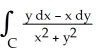 <strong>Around what non-self-intersecting closed curves in the xy-plane will the line integral have a zero value?</strong> A) circles that pass through the origin B) circles that are centred at the origin C) curves bounding domains that contain the origin in their interiors D) curves bounding domains that do not contain the origin in their interiors E) any non-self-intersecting closed curve in the xy-plane