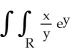 <strong>Evaluate dA, where R is the region defined by the inequalities x<sup>2</sup> \le y \le x.</strong> A) - 1 B) 1 - C) D) E) e -