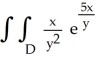 <strong>Evaluate dA, where D is the rectangular region described by the inequalities 0 \le x \le 10 ln(13), 25 \le y \le 50.</strong> A) 144 B) 1 C) D) 143 E)