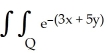 <strong>Evaluate the double integral dx dy, where Q is the first quadrant of the xy-plane.</strong> A) B) 15 C) 1 D) \infty (integral diverges) E) -