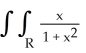 <strong>Evaluate the double integral dx dy, where R is the region under the curve xy = 1, above the x-axis, and to the right of the line x = 1.</strong> A) B) C) D) \infty (integral diverges) E)