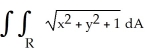 <strong>Find if R is the unit circular disk.</strong> A) B) C) D) E)