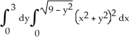 <strong>Evaluate the iterated integral by first transforming it to an iterated integral in polar coordinates.</strong> A) B) C) D) E) 243 \pi