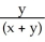 <strong>Use the transformation u = x + y, v = to evaluate the double integral of f(x, y) = over the triangular region bounded by the lines x + y = 1, x = 0, and y = 0.</strong> A) B) C) D) E)