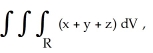 <strong>Evaluate the triple integral over the region where R is the finite region bounded by z = 0, y + z = 4, y = x<sup>2</sup>.</strong> A) B) C) D) E)