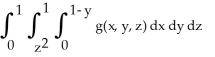 <strong>Express the iterated integral as an equivalent integral in which the outermost integral is with respect to x and the innermost is with respect to y.</strong> A) B) C) D) E)