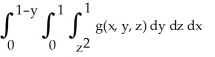 <strong>Express the iterated integral as an equivalent integral in which the outermost integral is with respect to x and the innermost is with respect to y.</strong> A) B) C) D) E)