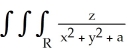 <strong>Evaluate dV, a > 0, where R is the right circular cylinder consisting of all points (x, y, z) satisfying x<sup>2</sup> + y<sup>2</sup> \le b, b > 0 and -3 \le z \le 5 by using cylindrical coordinates.</strong> A) 4 ln B) 8 ln C) 4 \pi ln D) 8 \pi ln E) 2 \pi ln
