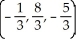 <strong>Find the point on the sphere x<sup>2 </sup>+ y<sup>2 </sup>+ z<sup>2</sup> = 10 that is closest to the point (1, -8, 5).</strong> A) B) C) (0, , 0) D) E) (2, -16, 10)
