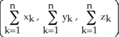 <strong>Starfleet Command has given Captain Kirk a subspace amplifier to channel communications among n star systems having galactic Cartesian coordinates ( , , ) for k = 1, 2,..., n. To what point in space should Captain Kirk take the Enterprise to place the amplifier so as to minimize the sum of the squares of its distances from the n star systems?</strong> A) the point B) the point C) the point D) the point E) the point