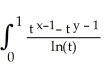 Evaluate F(x,y) = dt for x > 0, y > 0.