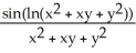 <strong>Find and if z = f(x, y) = cos (ln( + xy + )).</strong> A) = - ; = - B) = - ; = - C) = - ; = - D) = ; = E) = - ; = -