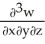 <strong>Find if w = .</strong> A) 2x(1 - yz) B) 2x(1 + yz) C) x(1 - yz) D) 2(1 + yz) E) 2(1 - yz)