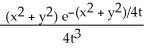 <strong>Calculate and simplify u<sub>t</sub> - u<sub>xx</sub> - u<sub>yy</sub> for the function u = .</strong> A) - B) C) D) 0 E) -