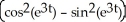 <strong>Find if z = sin(uv)cos(uv), where u = e<sup>t</sup> and y = e<sup>2t</sup>.</strong> A) 3 B) 3 C) 3 D) E)
