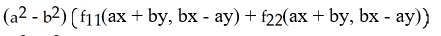 <strong>Assuming that the function f has continuous second partial derivatives and that a and b are constants, calculate and simplify + f(ax + by, bx - ay).</strong> A) B) C) D) E)